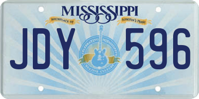 MS license plate JDY596