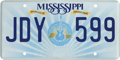 MS license plate JDY599