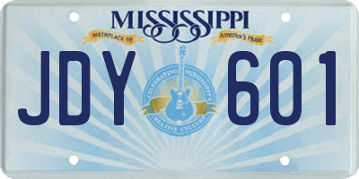 MS license plate JDY601