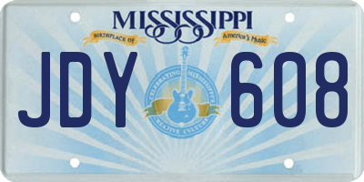 MS license plate JDY608