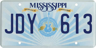 MS license plate JDY613