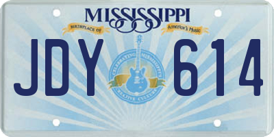 MS license plate JDY614