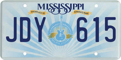 MS license plate JDY615