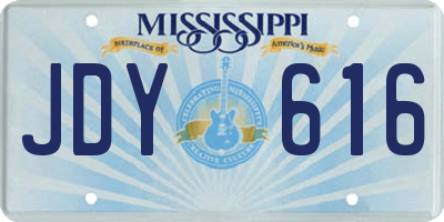 MS license plate JDY616