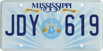 MS license plate JDY619