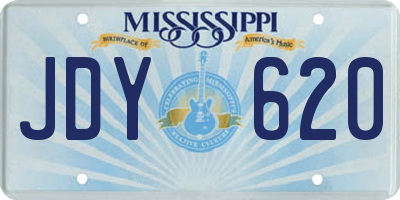 MS license plate JDY620