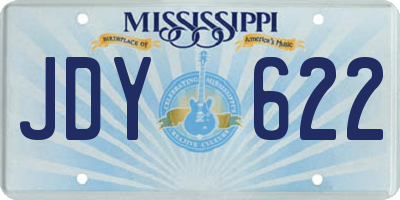 MS license plate JDY622