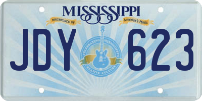 MS license plate JDY623