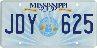 MS license plate JDY625