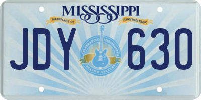 MS license plate JDY630