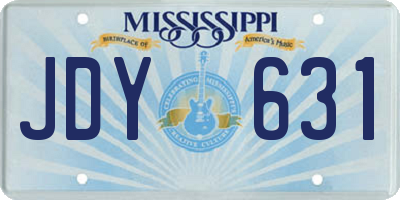MS license plate JDY631