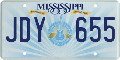 MS license plate JDY655