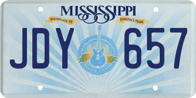 MS license plate JDY657