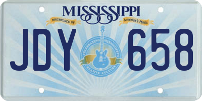 MS license plate JDY658