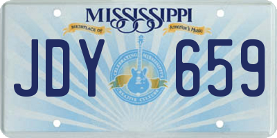 MS license plate JDY659