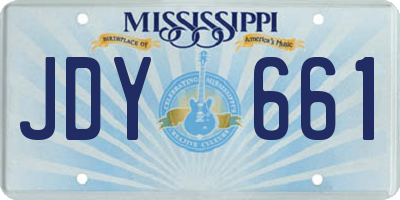 MS license plate JDY661