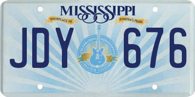 MS license plate JDY676