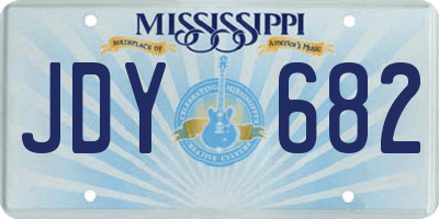 MS license plate JDY682