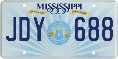 MS license plate JDY688