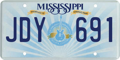 MS license plate JDY691