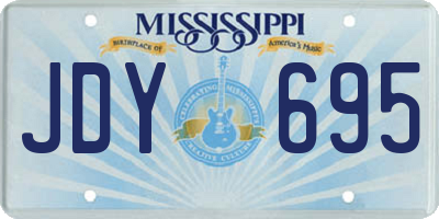 MS license plate JDY695