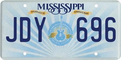 MS license plate JDY696