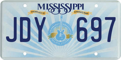 MS license plate JDY697