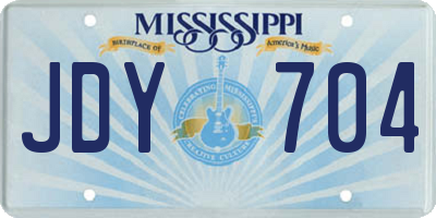 MS license plate JDY704