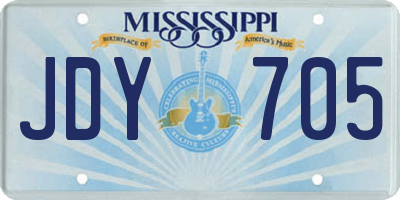 MS license plate JDY705