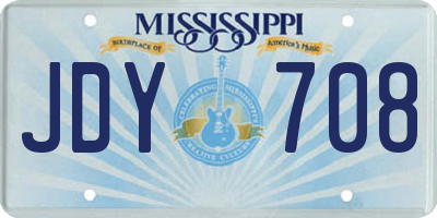 MS license plate JDY708
