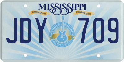 MS license plate JDY709