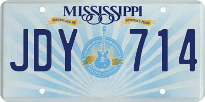 MS license plate JDY714