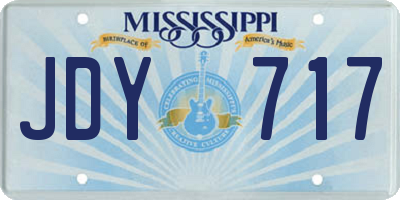 MS license plate JDY717