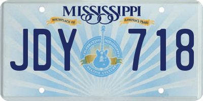 MS license plate JDY718