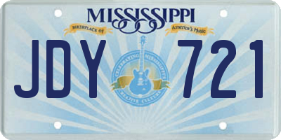 MS license plate JDY721