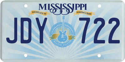 MS license plate JDY722