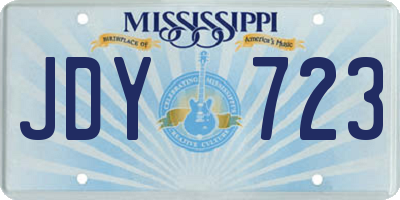 MS license plate JDY723