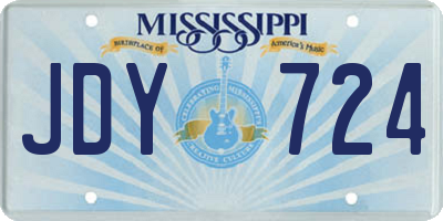 MS license plate JDY724