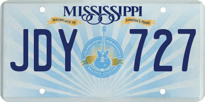 MS license plate JDY727