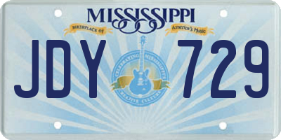 MS license plate JDY729