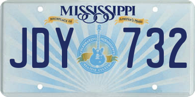 MS license plate JDY732