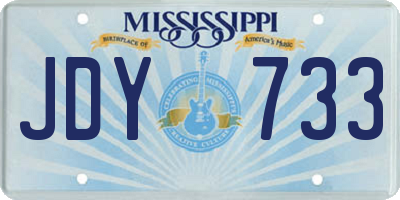 MS license plate JDY733
