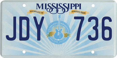 MS license plate JDY736