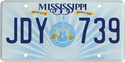 MS license plate JDY739