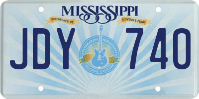 MS license plate JDY740