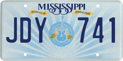 MS license plate JDY741