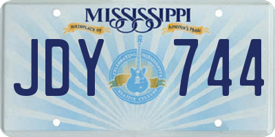 MS license plate JDY744