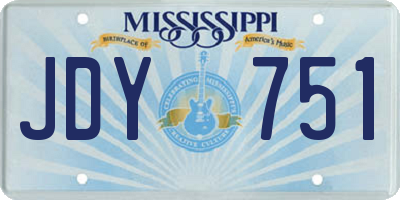 MS license plate JDY751