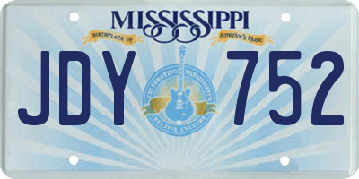 MS license plate JDY752
