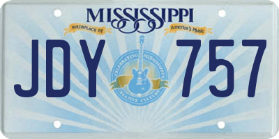MS license plate JDY757